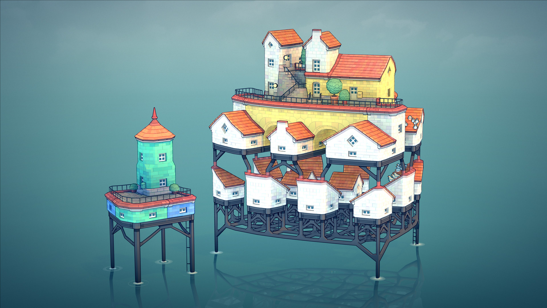 城镇叠叠乐全DLC+本体|steam正版游戏激活入库|Townscaper